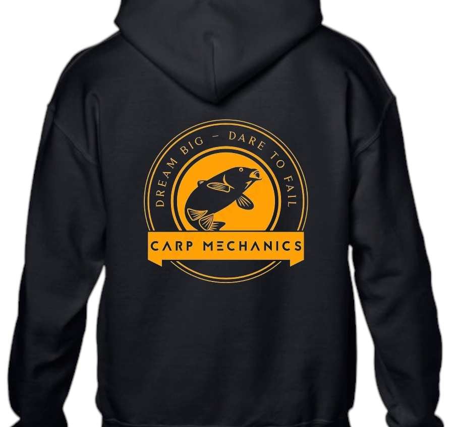 Black hoodie- Carp Mechanics logo